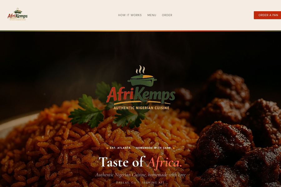 AfriKemps Cuisine — custom Astro site